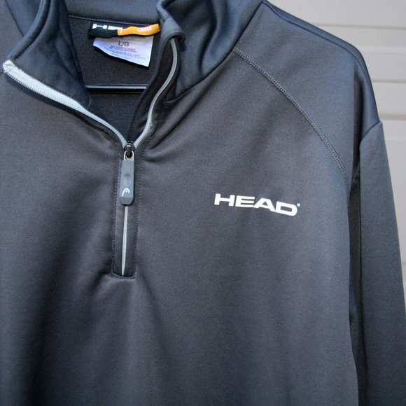 Men's HEAD Gray Active 3/4 Pullover Jacket Large - Picture 3 of 5